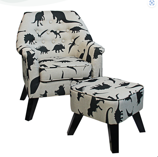 Teeny Time Dinosaur printing Armchair & Stool TT-252