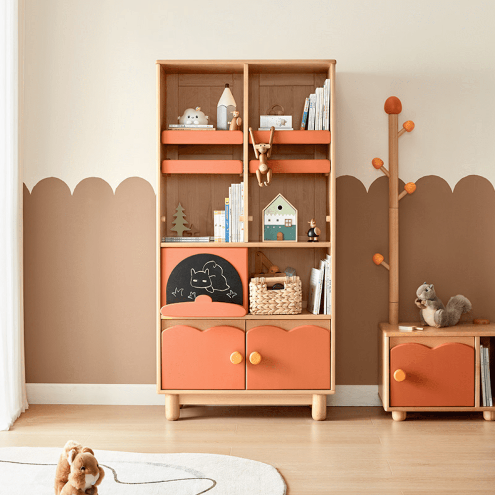 Linspire Harvest Solid Wood Kids Bookcase Orange