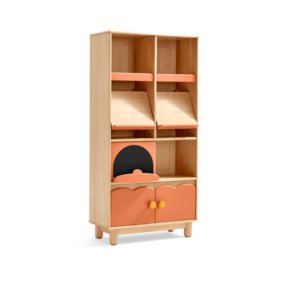 Linspire Harvest Solid Wood Kids Bookcase Orange