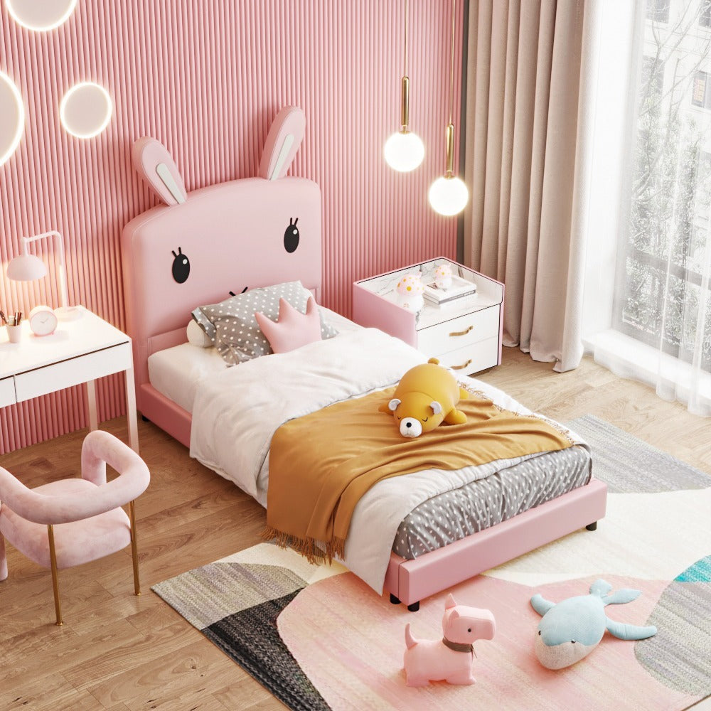 Wesco Hub Ally Rabbit King Single Bed Pink 15437